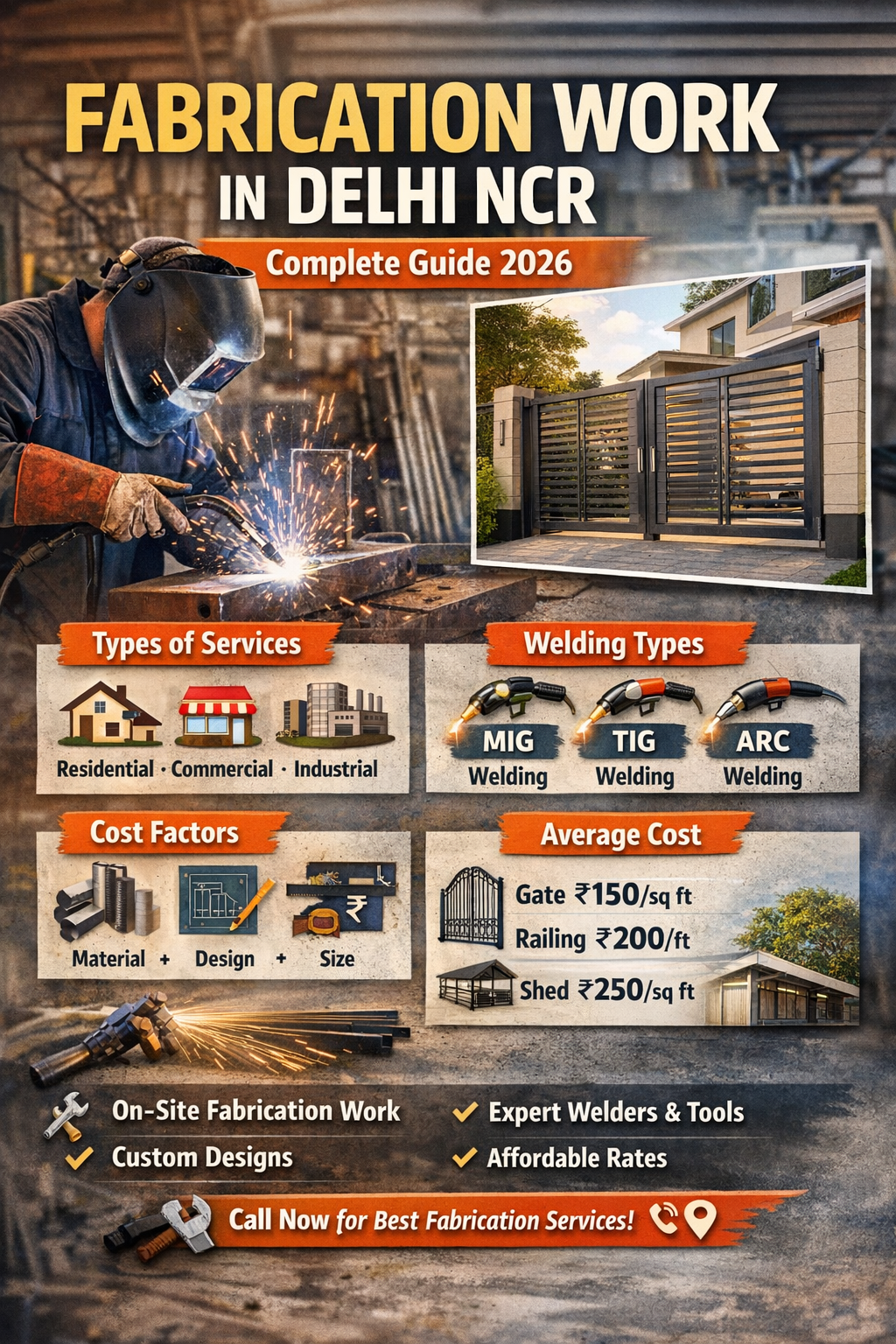 Fabrication Work in Delhi NCR: Complete Guide to Metal, Welding & Home Fabrication Services (2026)